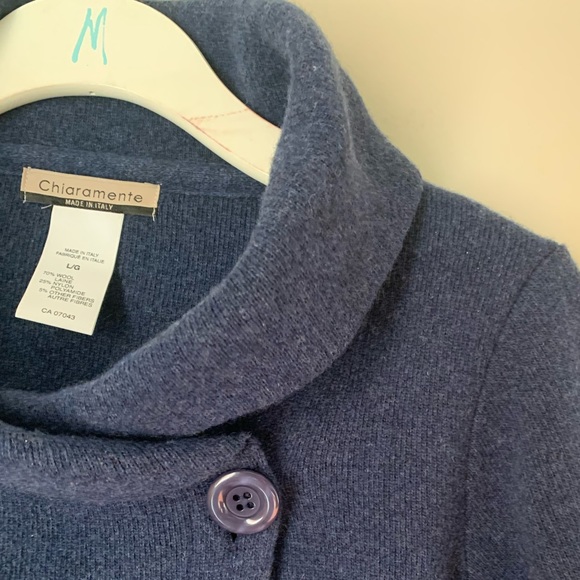 🌸HOST PICK🌸 CHIARAMENTE size L two-tone blue wool sweater - Picture 3 of 12